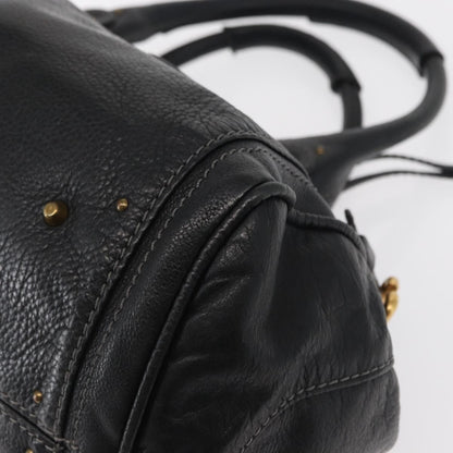 Chloe Pure Paddington Satchel Leather, BLACK, LEATHER, Handbag