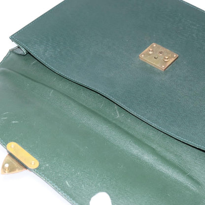 Louis Vuitton Serviette Kourad Briefcase Taiga Leather, GREEN, LEATHER, Briefcase