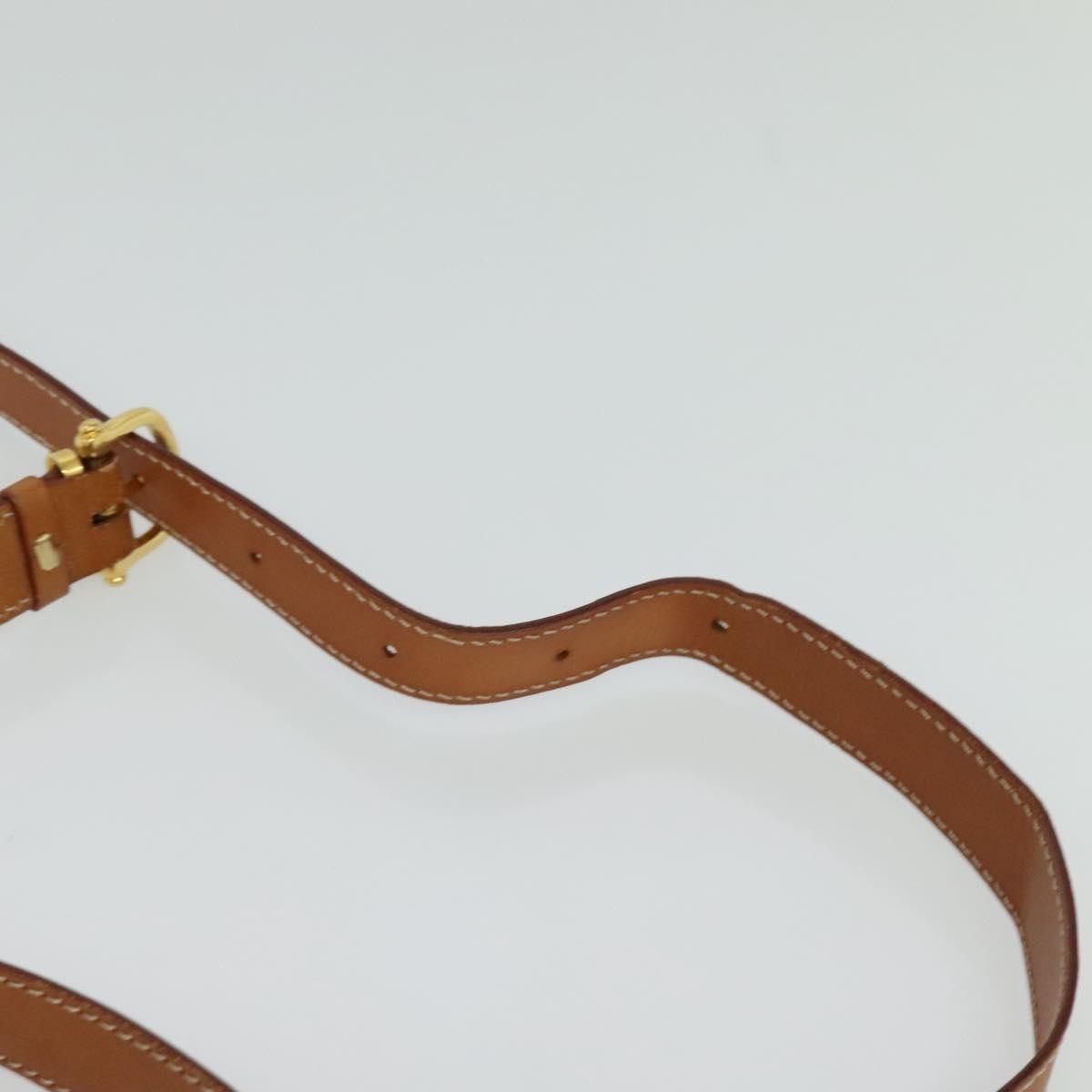 Celine Vintage Macadam Shoulder Bag Canvas and Leather, BROWN, CANVAS, Shoulder bag