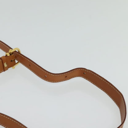 Celine Vintage Macadam Shoulder Bag Canvas and Leather, BROWN, CANVAS, Shoulder bag