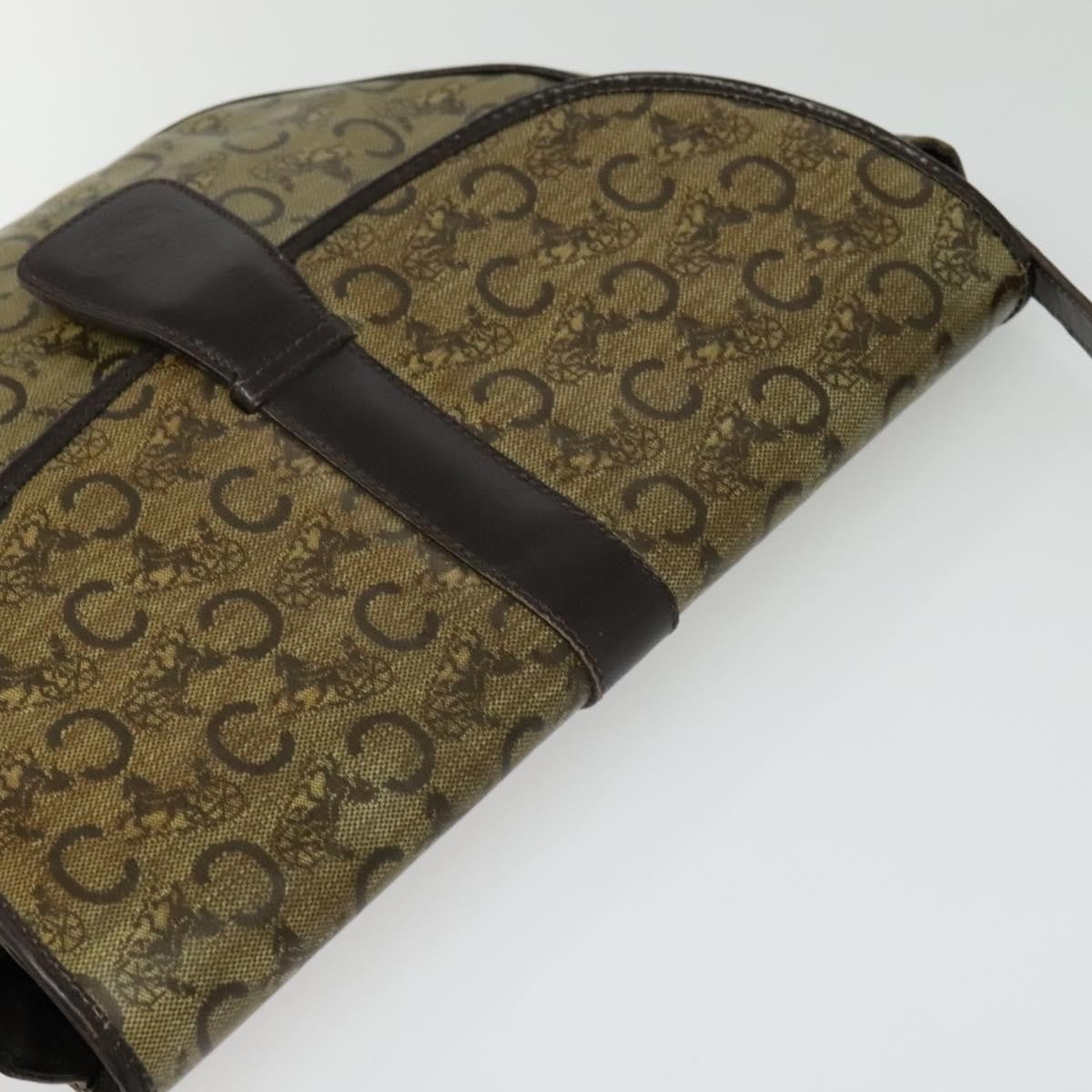 Celine C Sulky Shoulder bag Canvas and Leather, BEIGE, CANVAS, Shoulder bag