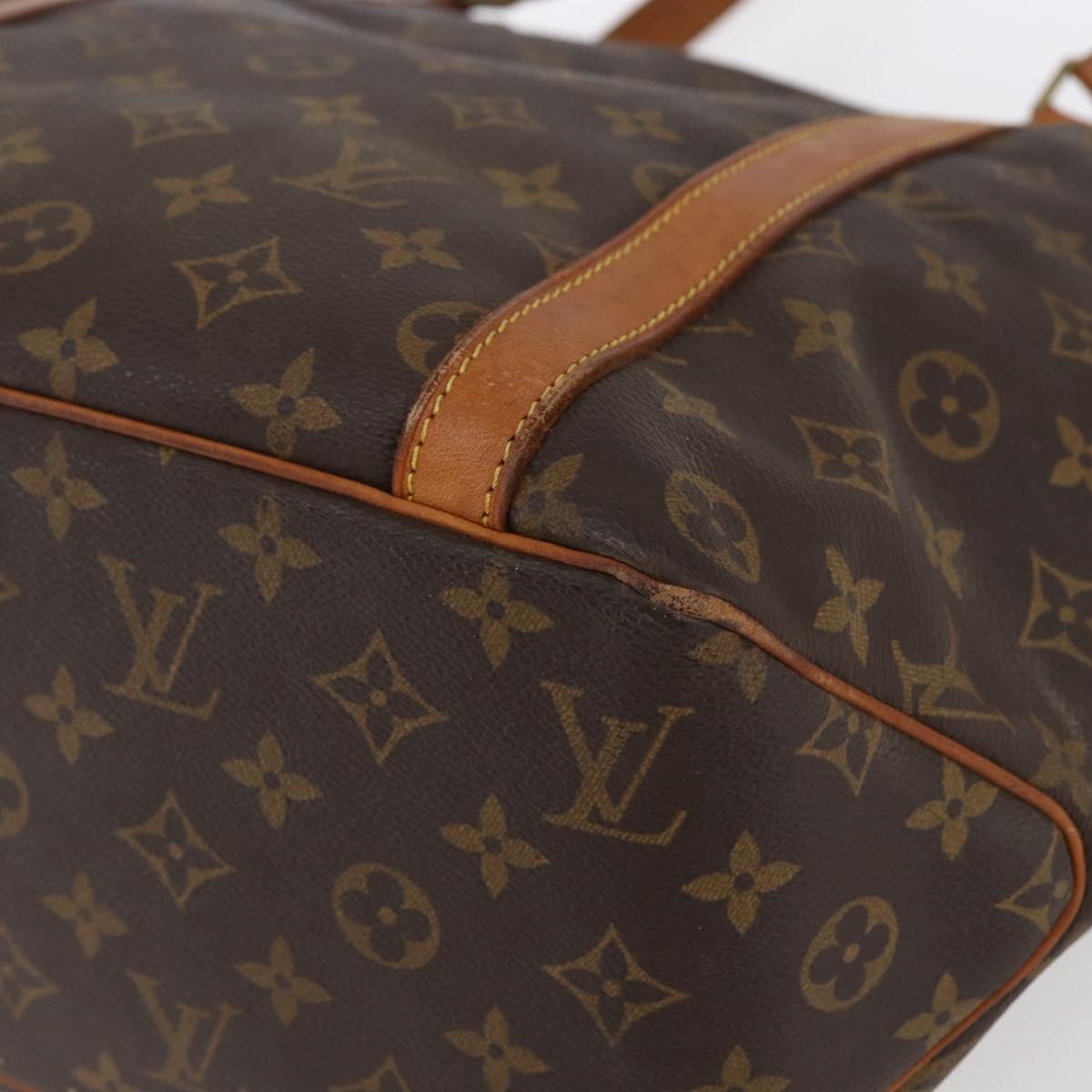Louis Vuitton Shopping Sac Handbag Monogram Canvas, BROWN, CANVAS, Tote bag