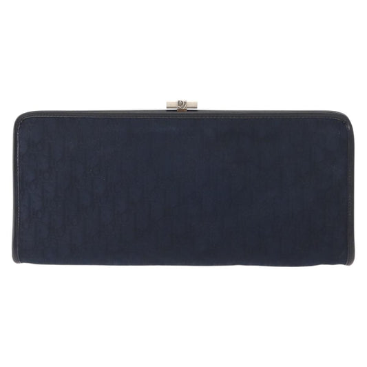 Christian Dior Vintage Trotter Pouch Canvas, NAVY, CANVAS, Clutche & pouche