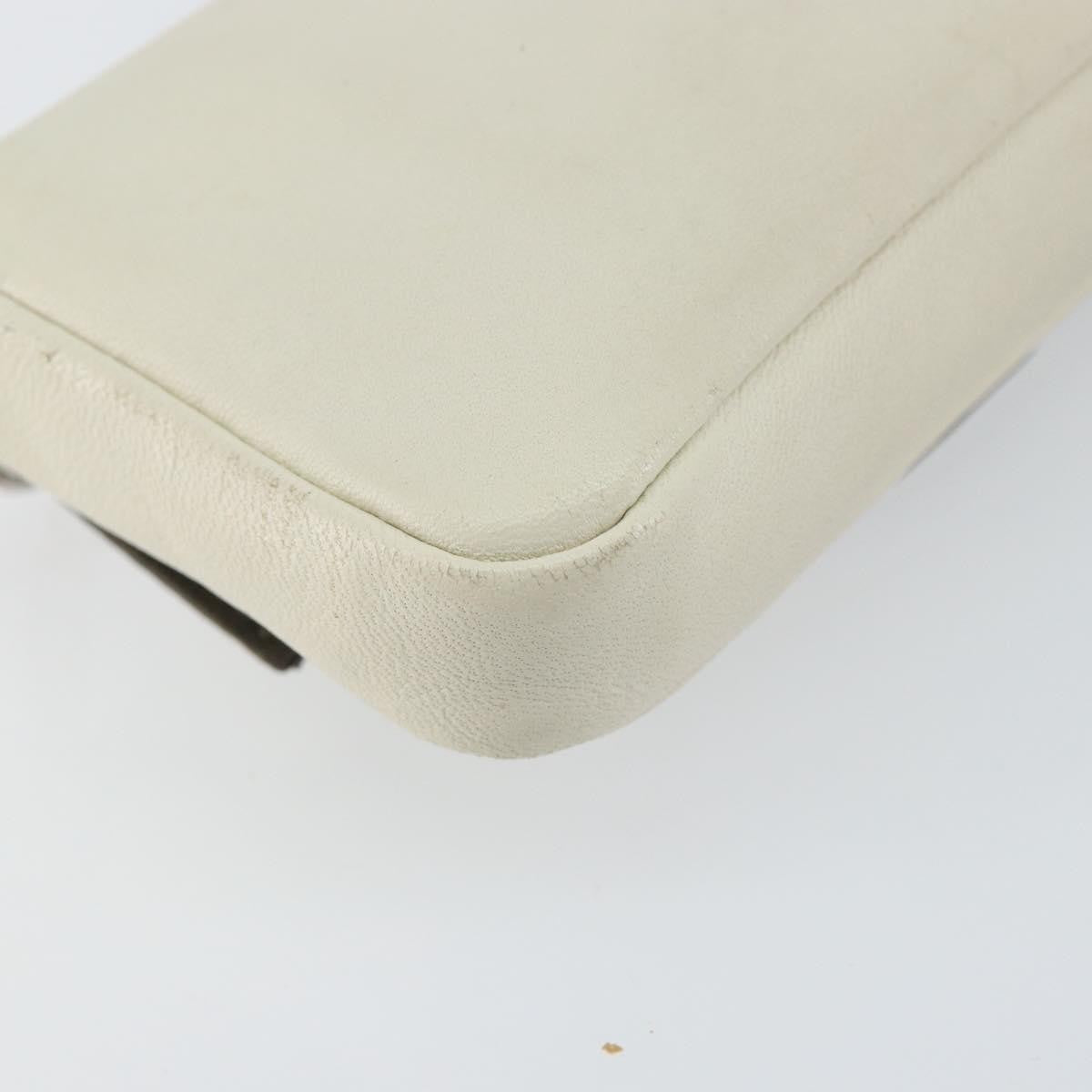 Fendi Monster Baguette Leather, WHITE, LEATHER, Shoulder bag