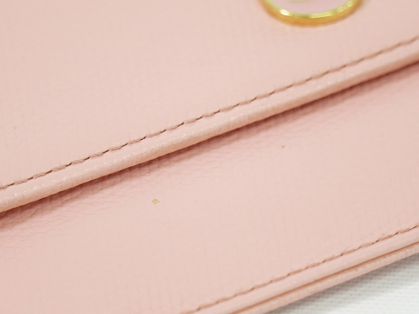 Chanel Coco bouton wallet Leather, PINK, LEATHER, Wallets