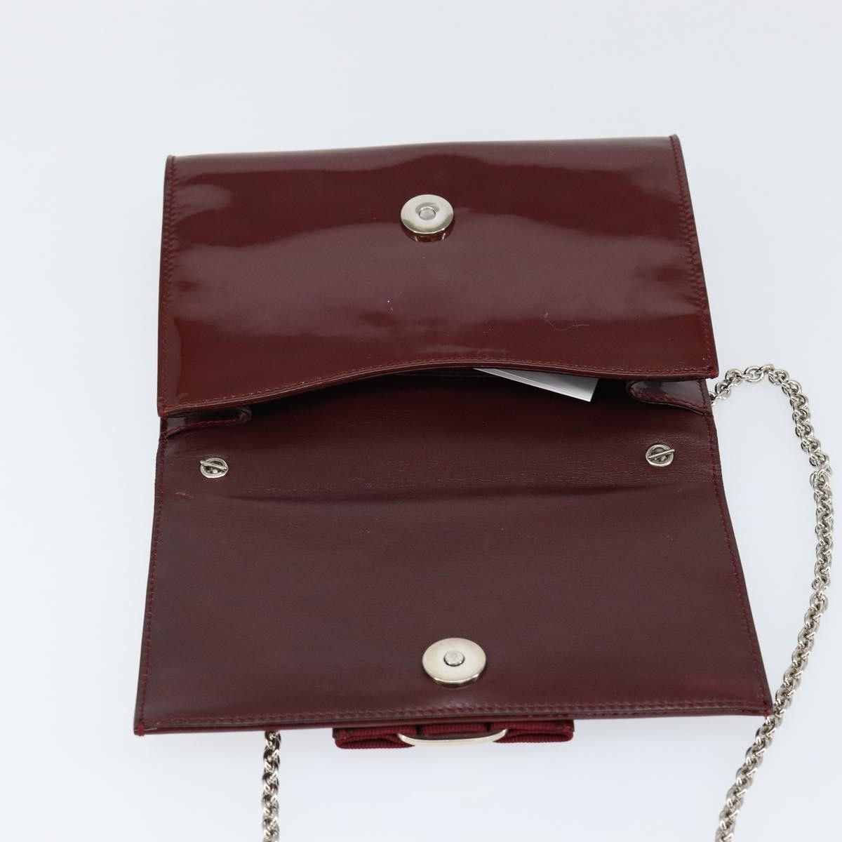Salvatore Ferragamo Vala Chain Shoulder bag Patent leather, RED, PATENT_LEATHER, Shoulder bag