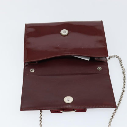 Salvatore Ferragamo Vala Chain Shoulder bag Patent leather, RED, PATENT_LEATHER, Shoulder bag