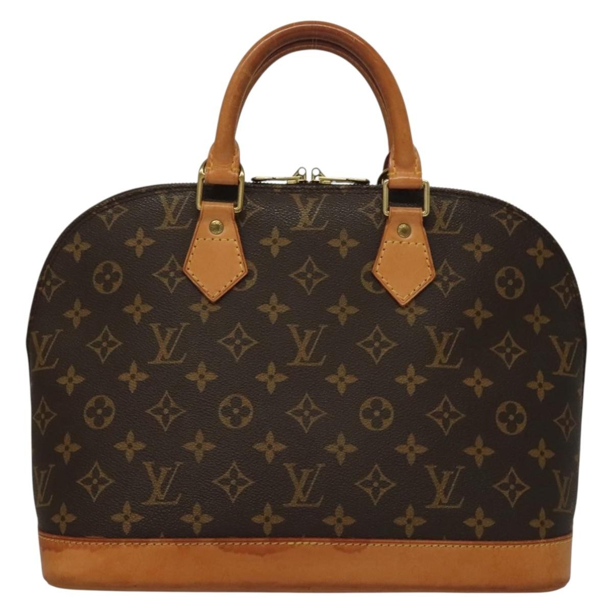 Louis Vuitton Alma Handbag Monogram Canvas, BROWN, CANVAS, Handbag