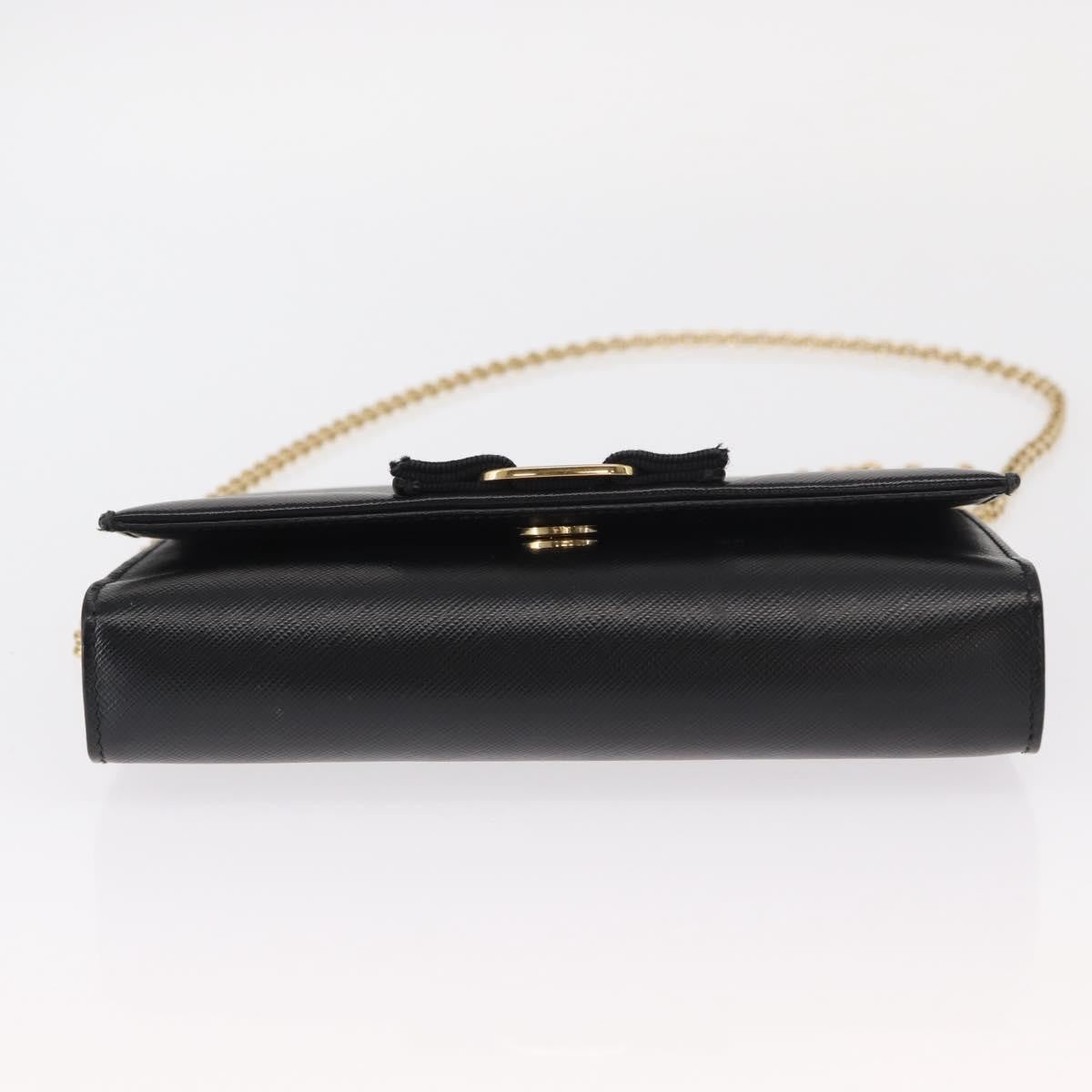 Salvatore Ferragamo Vala Chain Shoulder bag Leather, BLACK, LEATHER, Shoulder bag