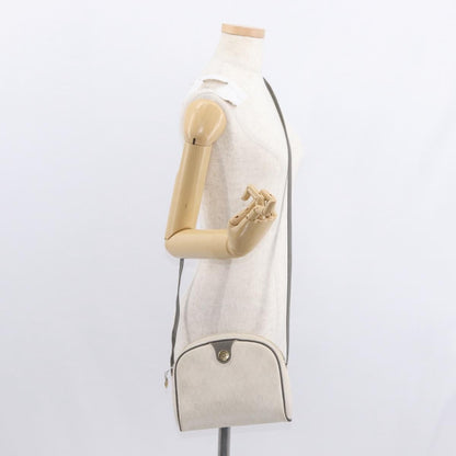 Christian Dior Vintage Honeycomb Shoulder Bag Canvas, WHITE, CANVAS, Shoulder bag