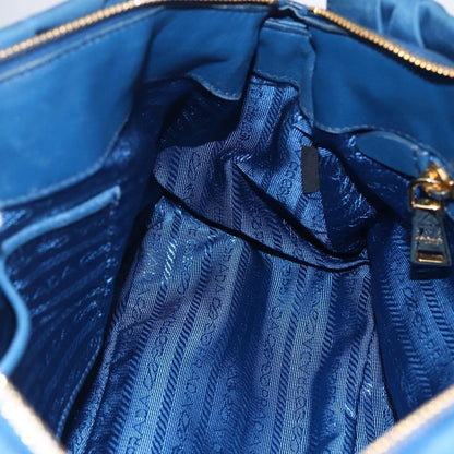 Prada Gaufre Convertible Satchel Tessuto, BLUE, NYLON, Handbag