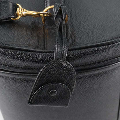 Chanel Vintage Timeless Vanity Case Caviar, BLACK, LEATHER, Toiletry Case