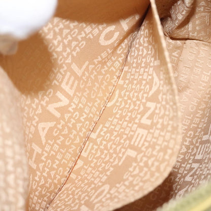 Chanel Chocolate Bar CC Shoulder Bag Quilted Leather, YELLOW, LEATHER, Shoulder bag