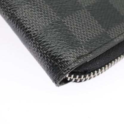 Louis Vuitton Zippy wallet vertical Damier Graphite, BLACK, CANVAS, Wallets