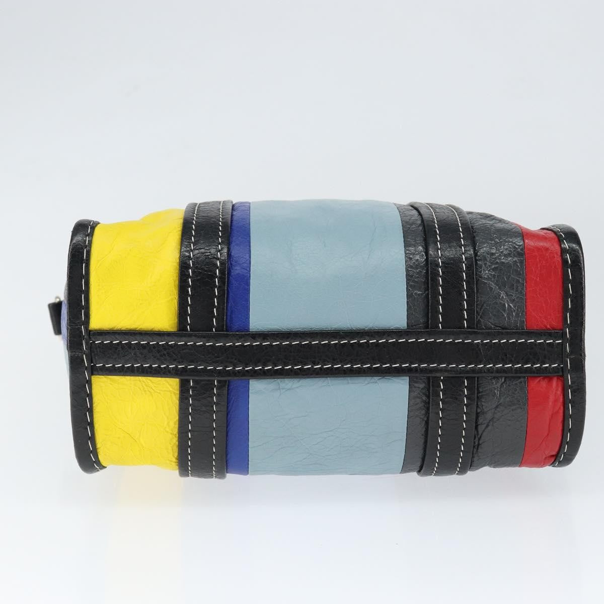 Balenciaga Bazar Convertible Tote Striped Leather, MULTICOLOUR, LEATHER, Tote bag