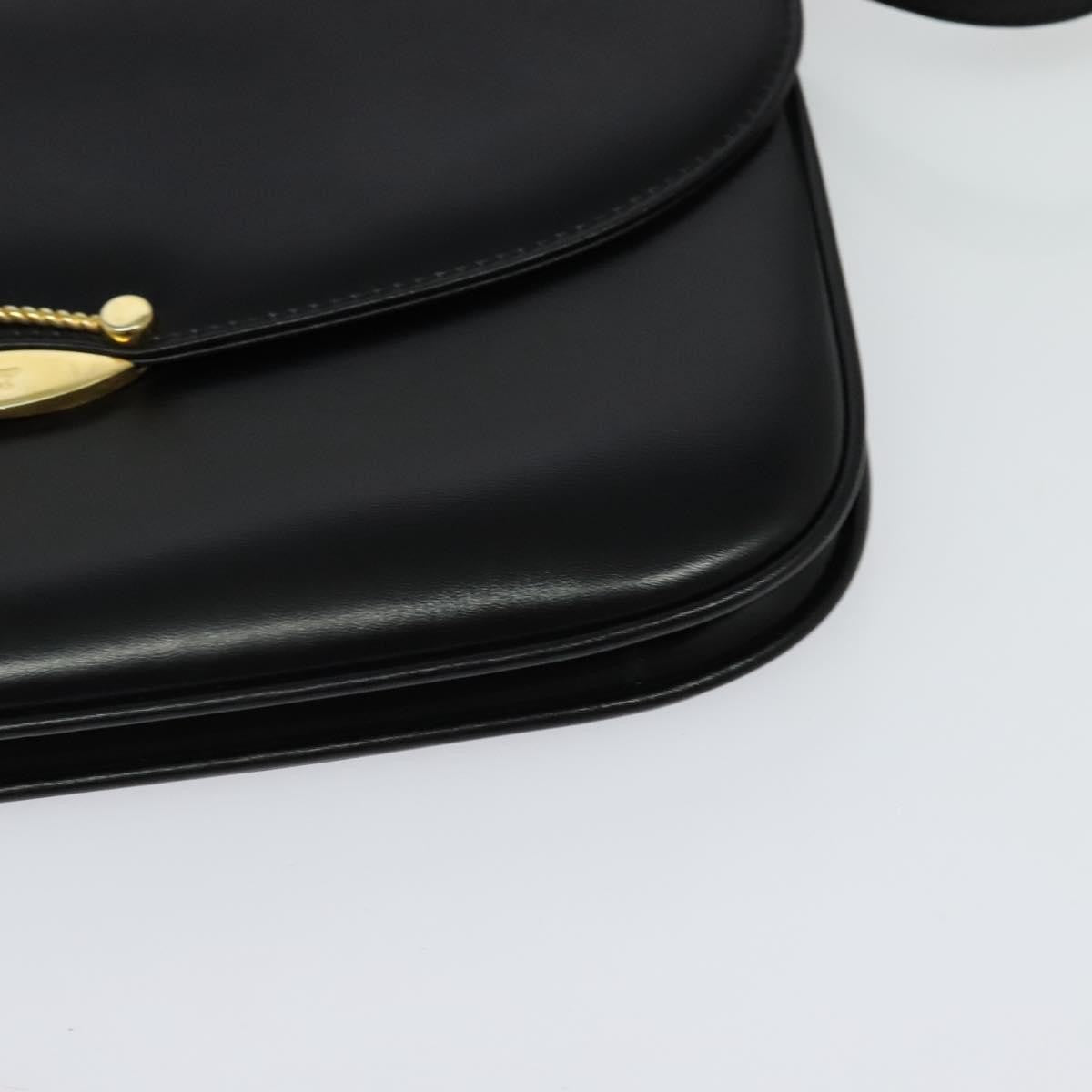 Bally Vintage Shoulder Bag Leather, Black, Leather, Shoulder Bag