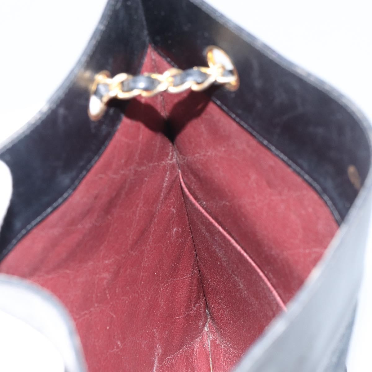 Chanel Vintage Tote Leather, BLACK, LEATHER, Tote bag