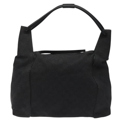 Gucci Vintage Shoulder Bag GG Canvas and Leather, BLACK, CANVAS, Shoulder bag
