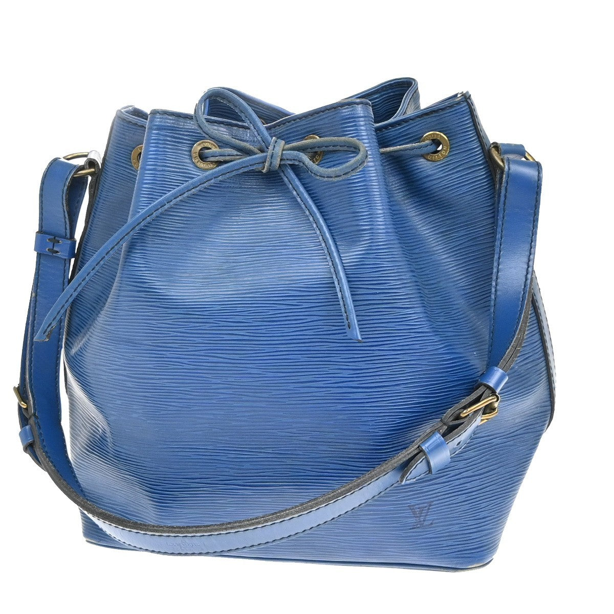 Louis Vuitton Petit Noe Handbag Epi Leather, BLUE, LEATHER, Shoulder bag