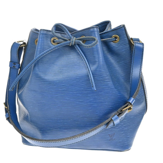 Louis Vuitton Petit Noe Handbag Epi Leather, BLUE, LEATHER, Shoulder bag