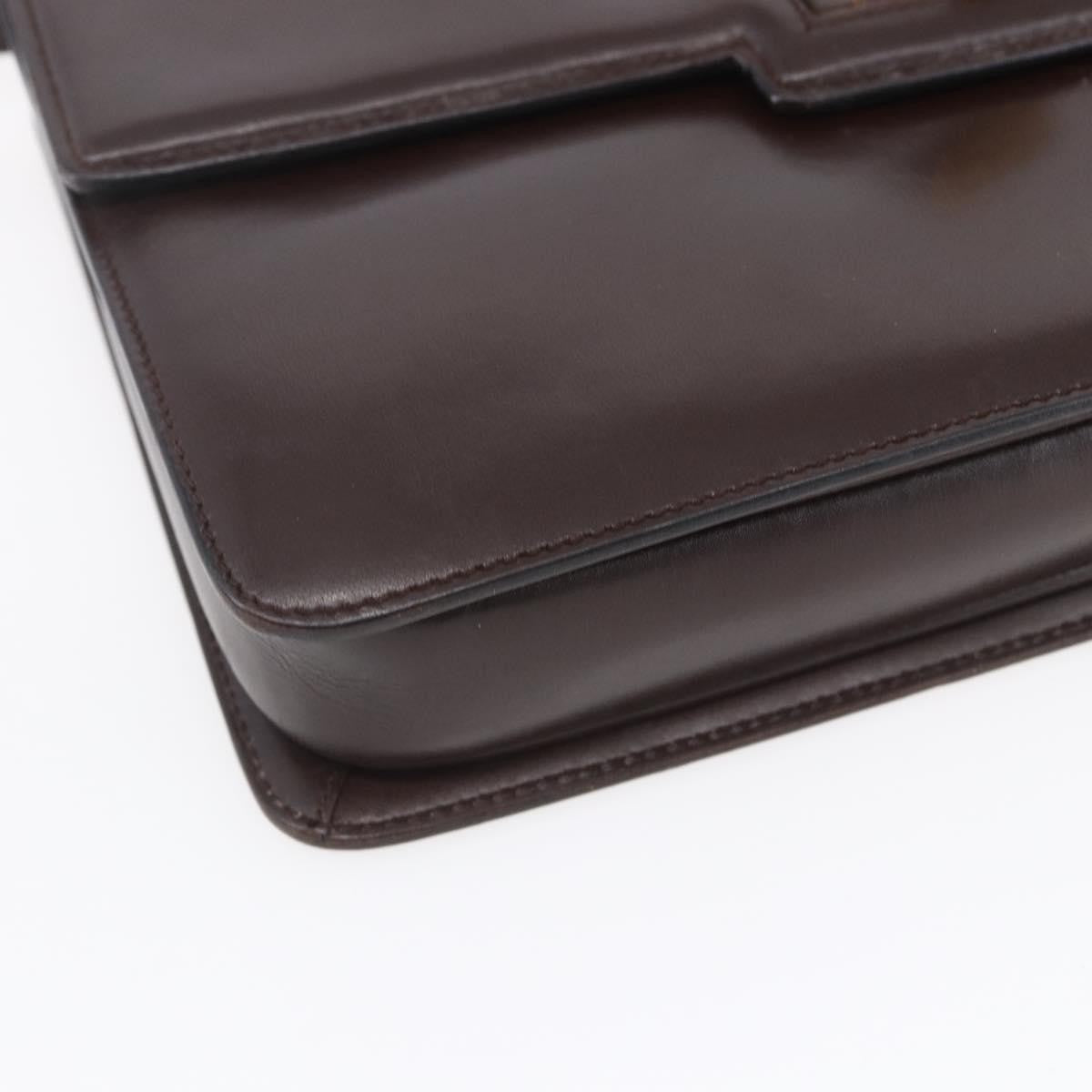 Gucci Vintage Shoulder Bag Leather, BROWN, LEATHER, Shoulder bag