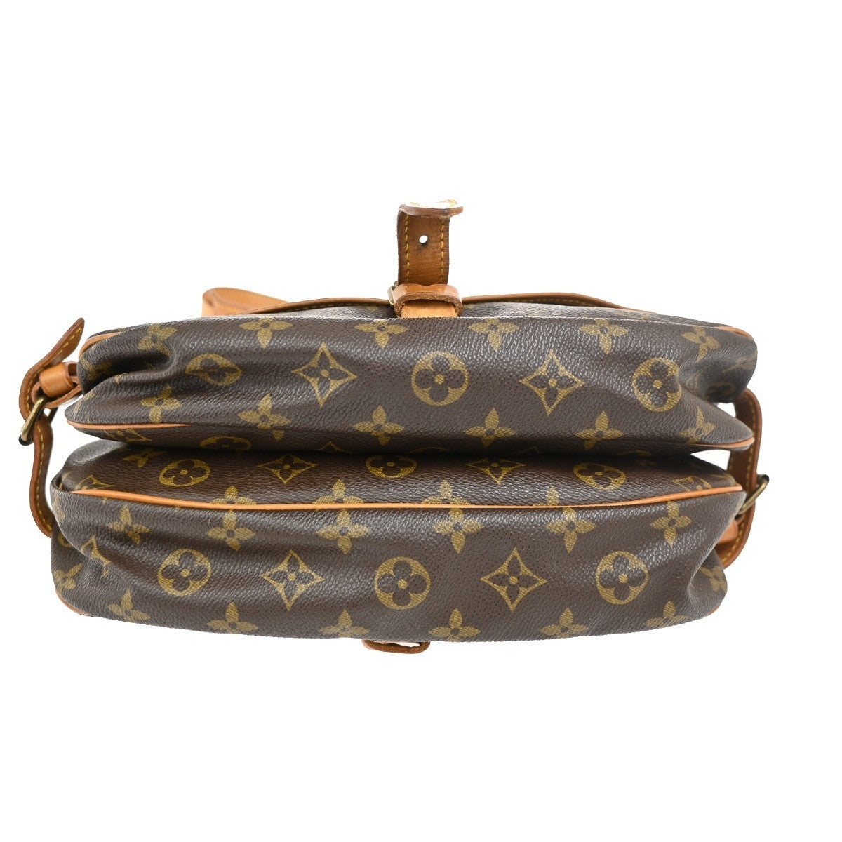 Louis Vuitton Saumur Handbag Monogram Canvas, BROWN, CANVAS, Shoulder bag