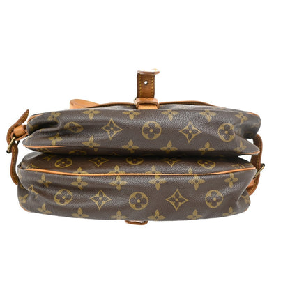 Louis Vuitton Saumur Handbag Monogram Canvas, BROWN, CANVAS, Shoulder bag