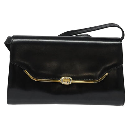 Gucci Vintage Shoulder Bag Leather, BLACK, LEATHER, Shoulder bag