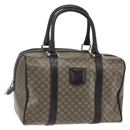 Celine Vintage Duffle Bag Macadam Coated Canvas, BEIGE, CANVAS, Handbag