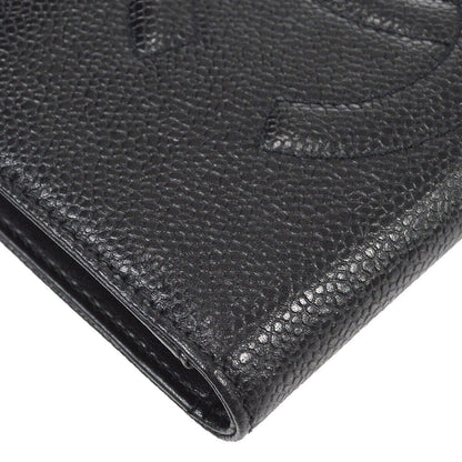 Chanel Timeless CC French Wallet Caviar, BLACK, LEATHER, Wallets