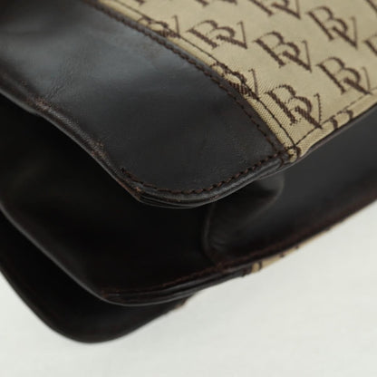 Bottega Veneta Vintage Flap Shoulder Bag Canvas, BEIGE, CANVAS, Shoulder bag