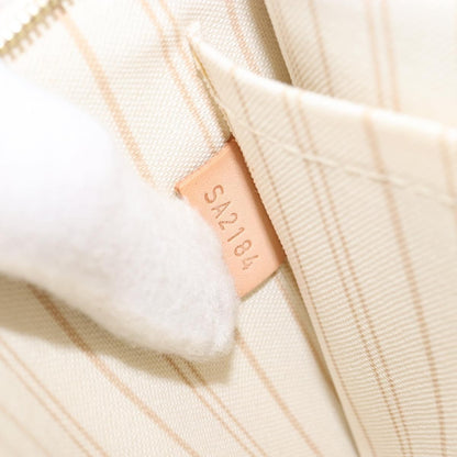 Louis Vuitton Neverfull Pochette Damier, WHITE, CANVAS, Clutche & pouche