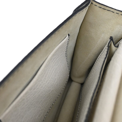 Christian Dior J'Adior Flap Bag Canyon Grained Lambskin with Mosaic Detail, WHITE, LEATHER, Shoulder bag