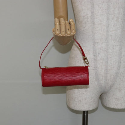 Louis Vuitton Soufflot Pochette Epi Leather, RED, LEATHER, Clutche & pouche