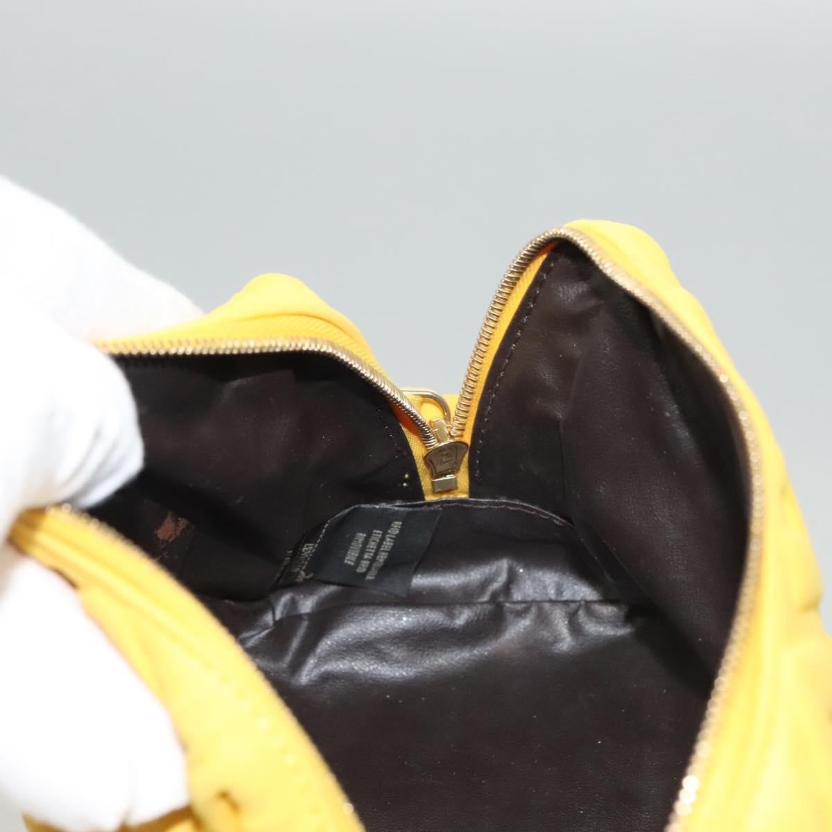 Fendi Vintage Toiletry Pouch Nylon, YELLOW, NYLON, Clutche & pouche