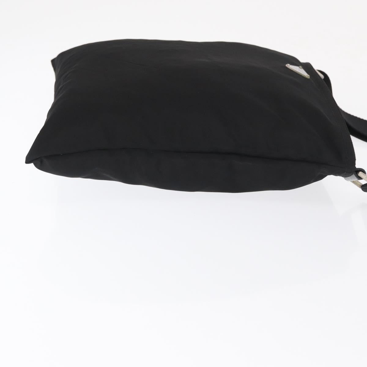 Prada Zip Top Messenger Bag Tessuto, BLACK, NYLON, Shoulder bag