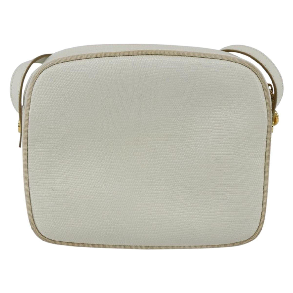 Salvatore Ferragamo Vala Shoulder Bag Leather, WHITE, LEATHER, Shoulder bag