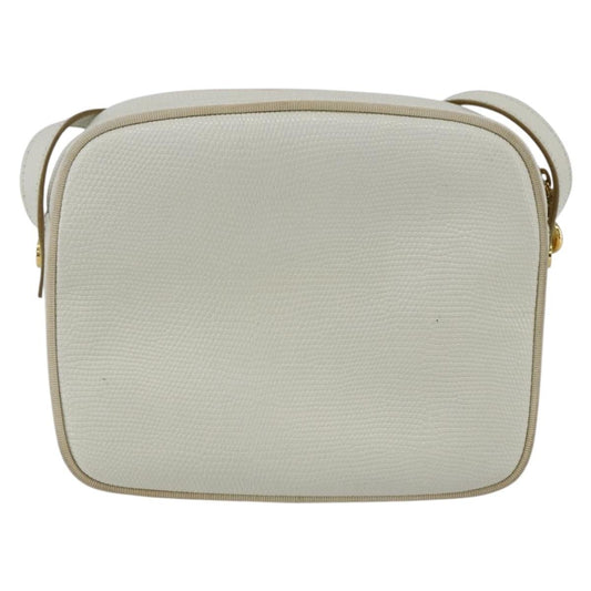 Salvatore Ferragamo Vala Shoulder Bag Leather, WHITE, LEATHER, Shoulder bag