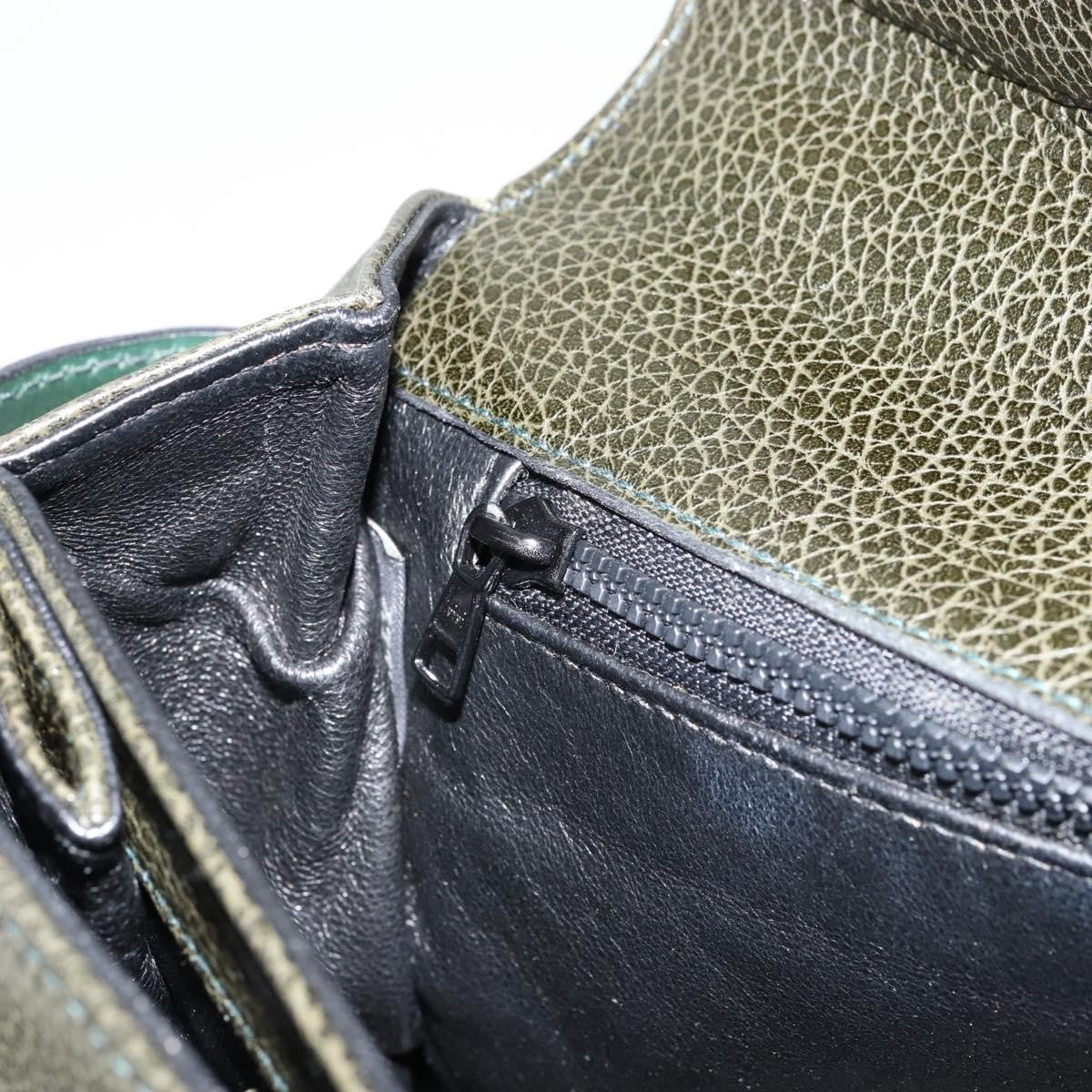 Bally Vintage Handbag Leather, KHAKI, LEATHER, Handbag