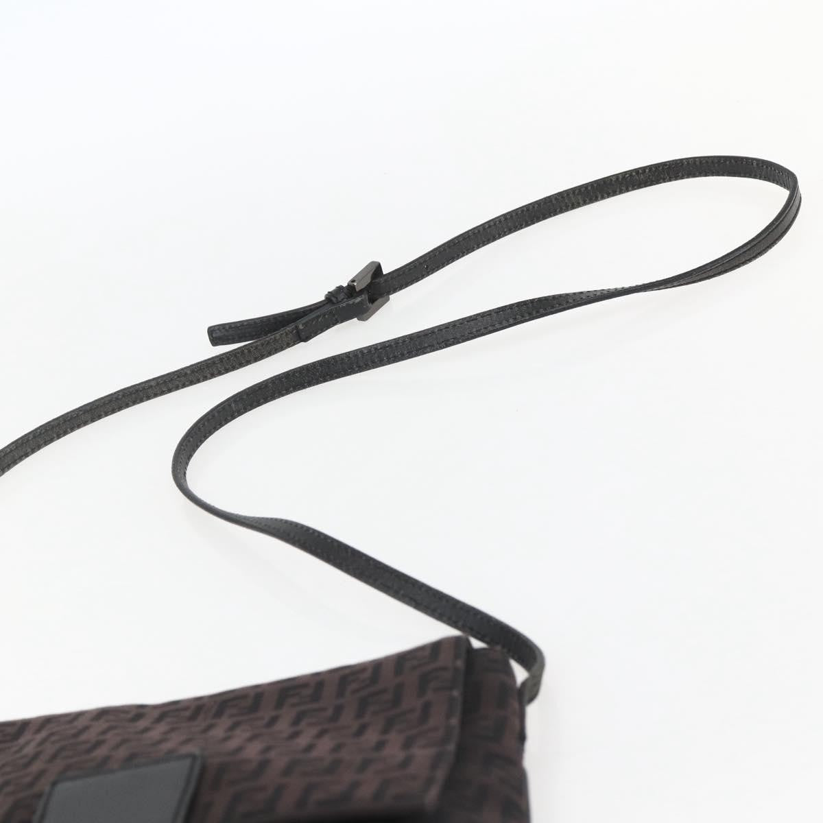 Fendi Vintage Flap Crossbody Bag Zucchino Canvas, BROWN, CANVAS, Shoulder bag