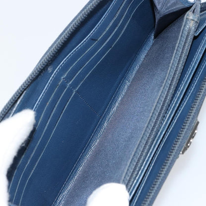 Chanel Boy Yen Wallet Quilted Lambskin, NAVY, LEATHER, Wallets