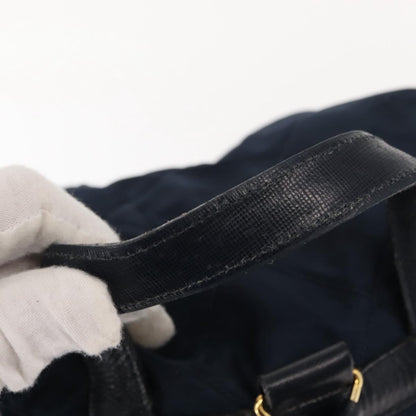Prada Buckle Backpack Quilted Tessuto, NAVY, NYLON, Backpack