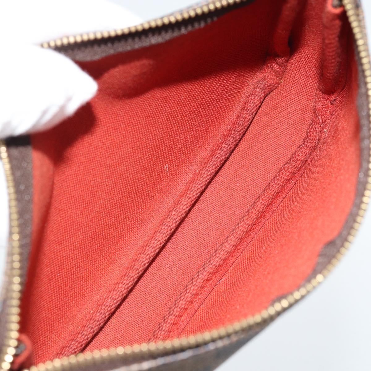 Louis Vuitton Mini pochette accessoires Damier Canvas, Brown, Canvas, Clutch