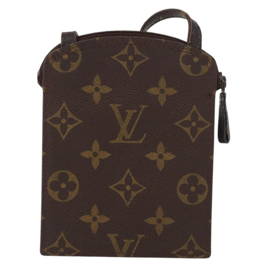 Louis Vuitton Pochette Secret Monogram canvas, BROWN, CANVAS, Clutche & pouche