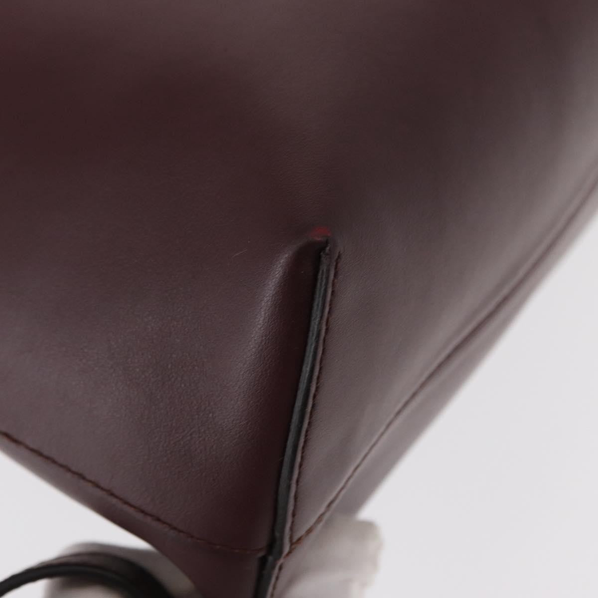 Fendi Back to School Backpack Leather, BURGUNDY, LEATHER, Backpack