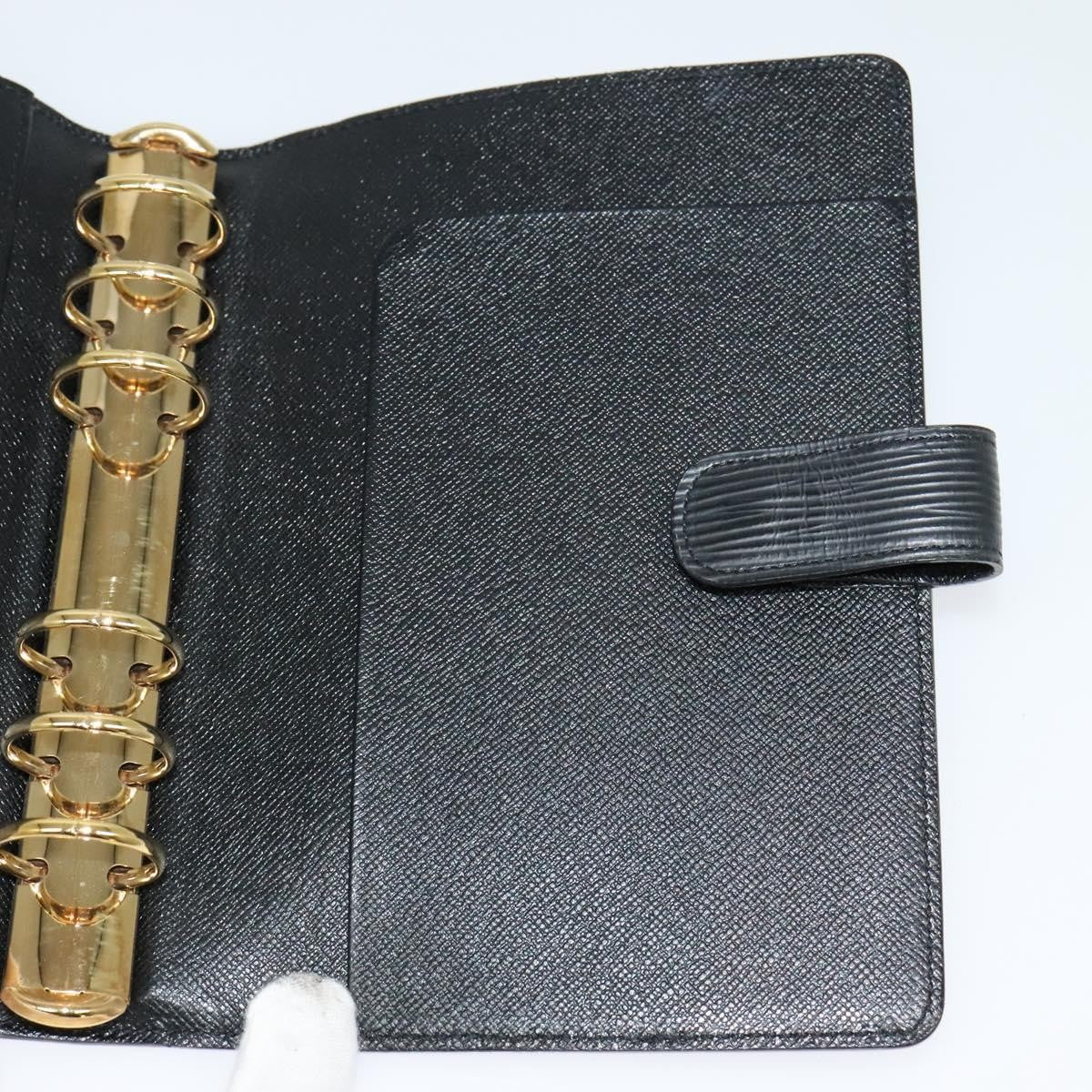 Louis Vuitton Agenda Cover Epi Leather, BLACK, LEATHER, Wallets