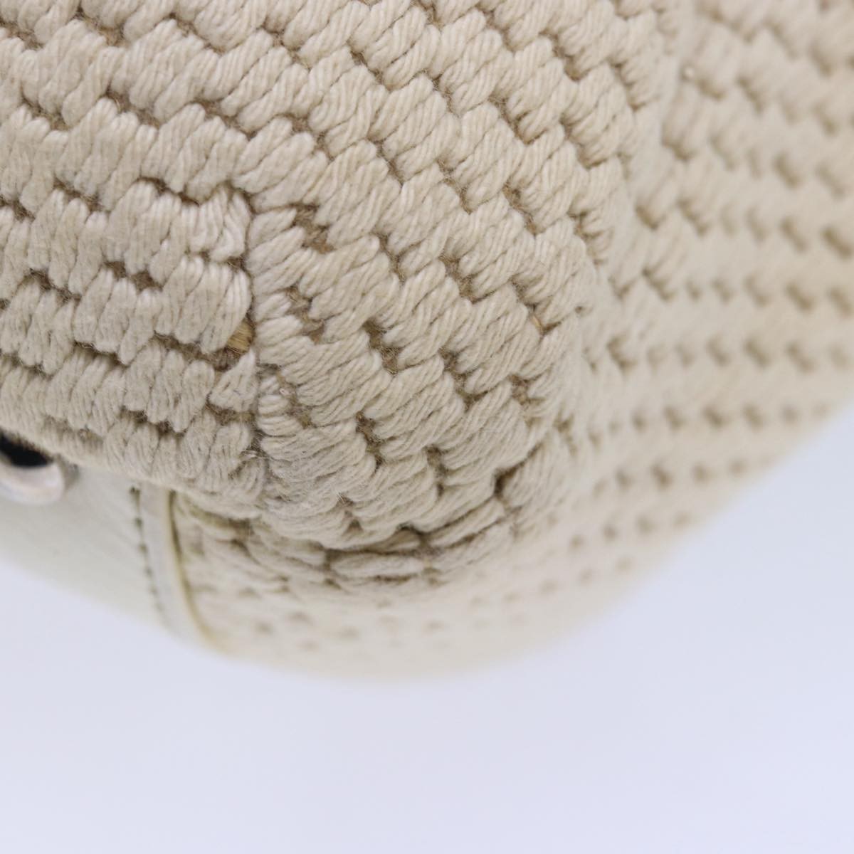 Chanel Zip Shoulder Bag Canvas, BEIGE, CANVAS, Shoulder bag