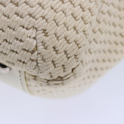 Chanel Zip Shoulder Bag Canvas, BEIGE, CANVAS, Shoulder bag