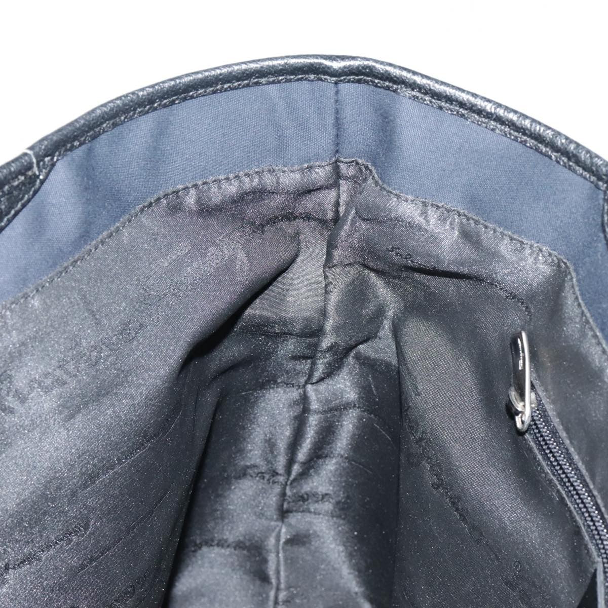 Salvatore Ferragamo Gancini Tote Gancini Canvas, NAVY, CANVAS, Tote bag