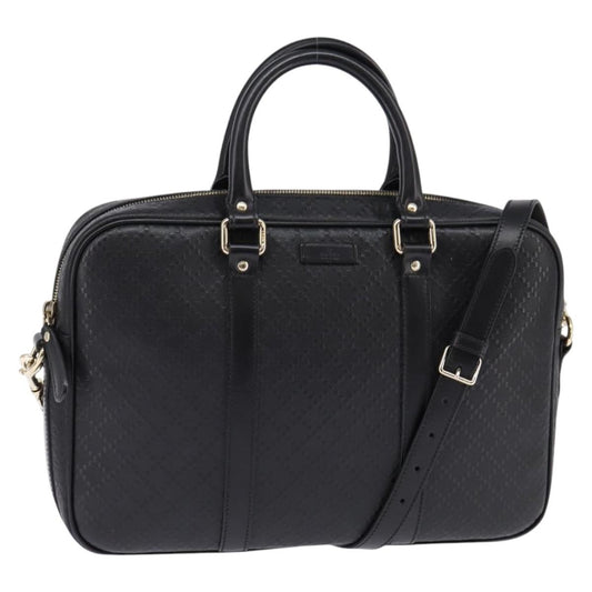 Gucci Diamante bright briefcase Leather, BLACK, LEATHER, Briefcase